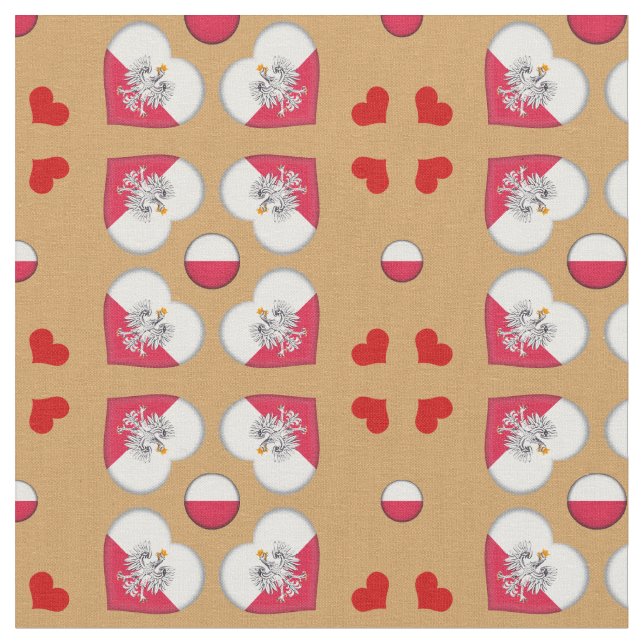 Tecido de moda de Polônia e bandeira polonesa (Detalhe)