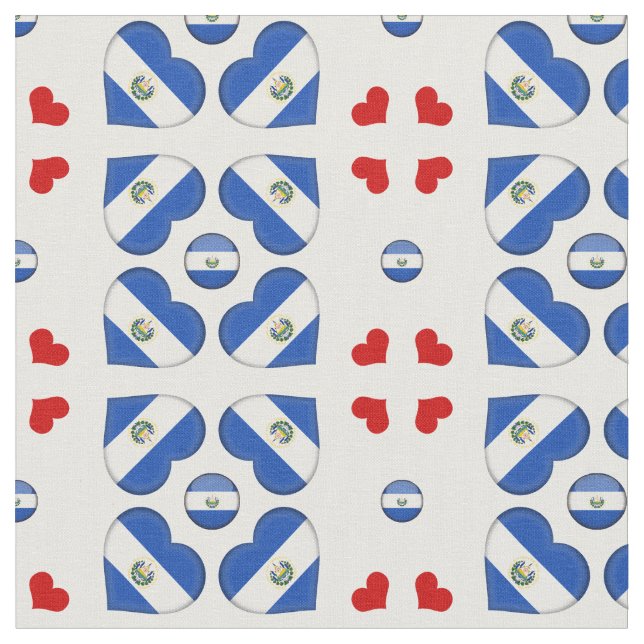 Tecido de moda do Coração Salvador Flag e El Salva (Detalhe)