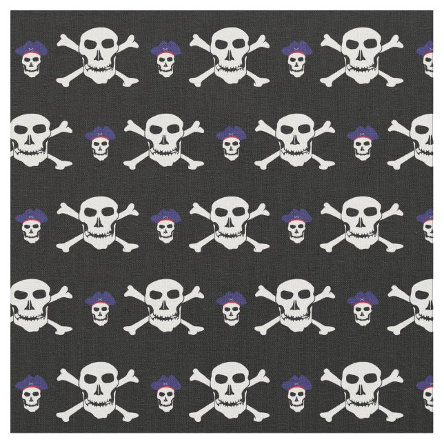 Tecido de moda do crânio e do capitão - Piratas/Ha (Detalhe)