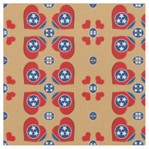 Tecido de moda do Tennessee Flag e Tennessee Heart