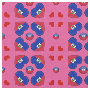 Tecido de moda Haitiano Flag & Haiti Heart