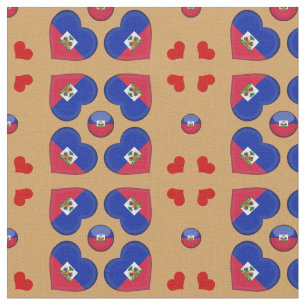 Tecido de moda Haitiano Flag & Haiti Heart