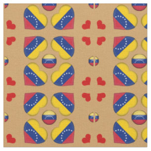 Tecido de moda Heart da Venezuela Flag & Venezuela