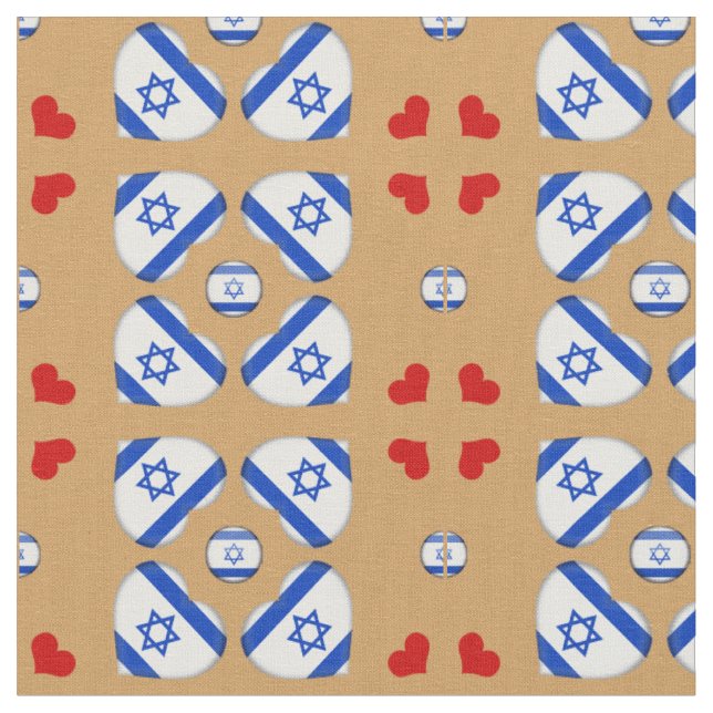 Tecido de moda Israel Flag e Israel Hearts/esporte (Detalhe)