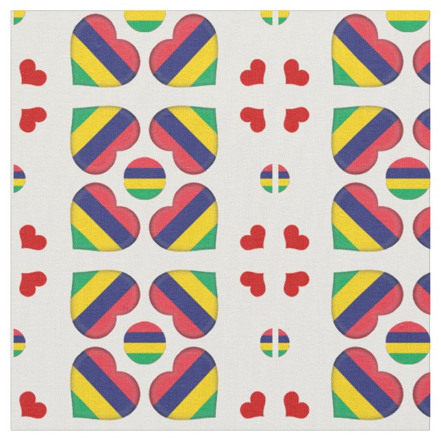 Tecido de moda Maurícia Flag & Maurícia Heart (Detalhe)