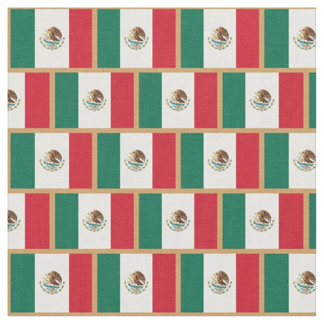 Tecido de moda Mexicano Flag & Mexico / esportes (Detalhe)