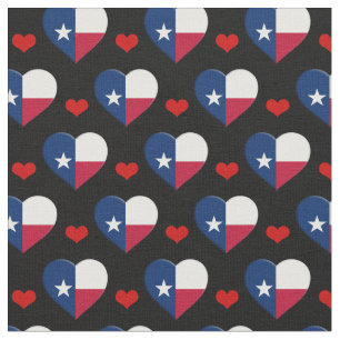 Tecido de moda Texas Flag & Red Heart / EUA