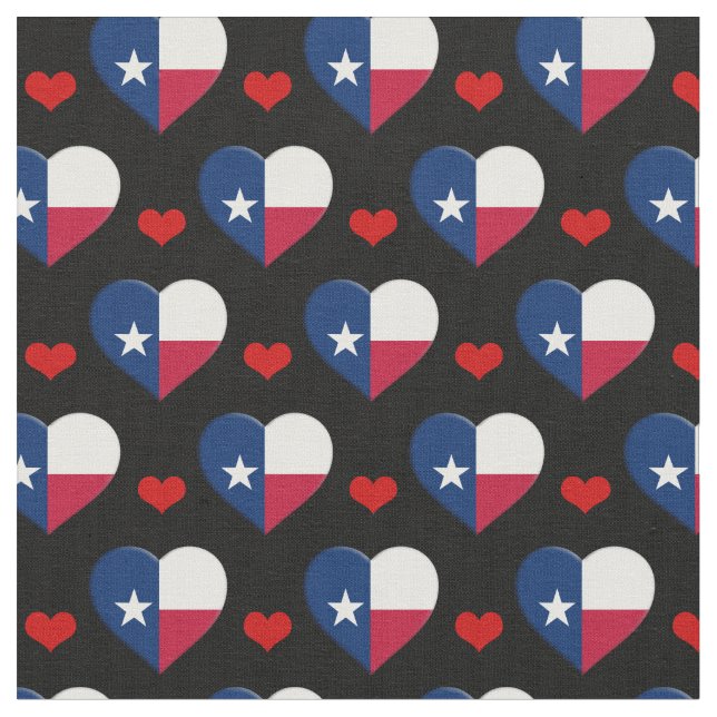 Tecido de moda Texas Flag & Red Heart / EUA (Detalhe)