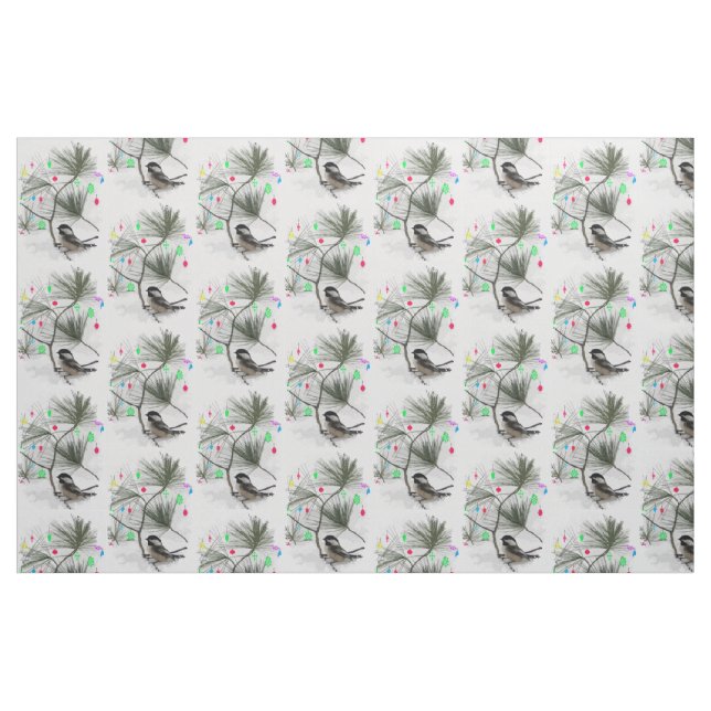 Tecido de Natal Chickadee (Fat Quarter)