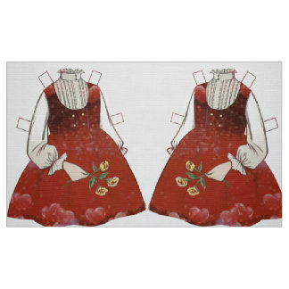 Tecido de Natal de Boneca de Papel