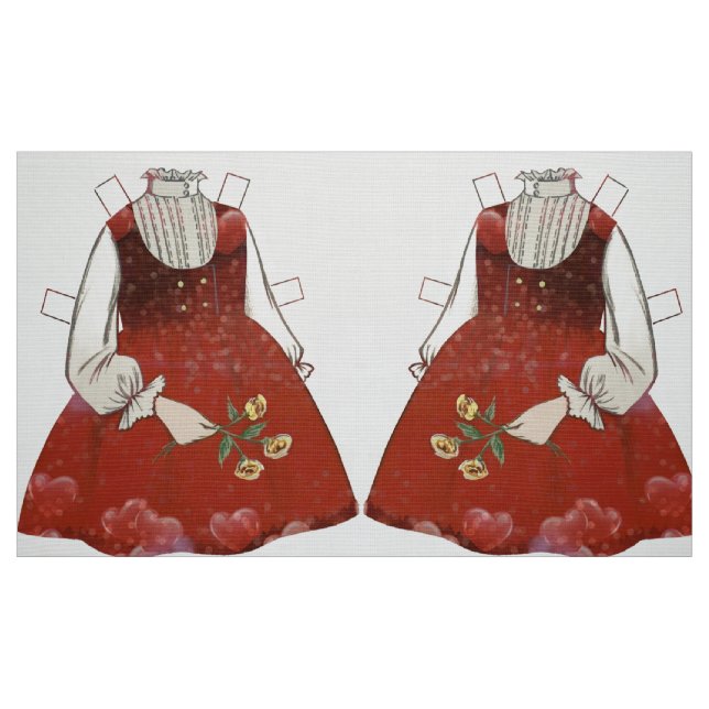 Tecido de Natal de Boneca de Papel (Fat Quarter)