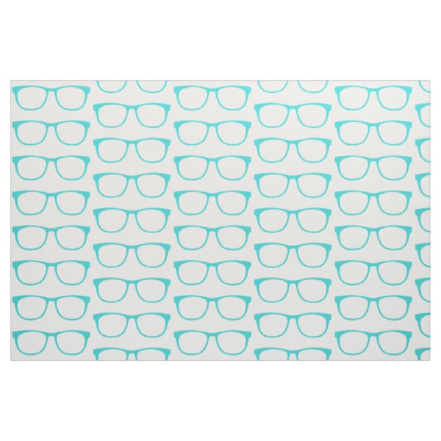 Tecido de Óculos de Geek de Hipster aquático (Fat Quarter)