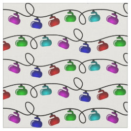Tecido de ondulação das luzes de Natal - branco