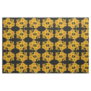 Tecido de padrão Abstrato de dia amarelo