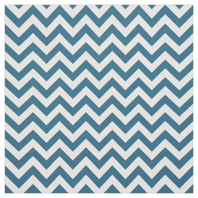 Tecido de padrão Chevron de tendência branca azul (Modelo)