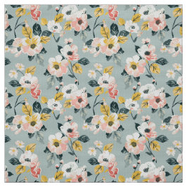 Tecido de padrão contínuo floral vintage