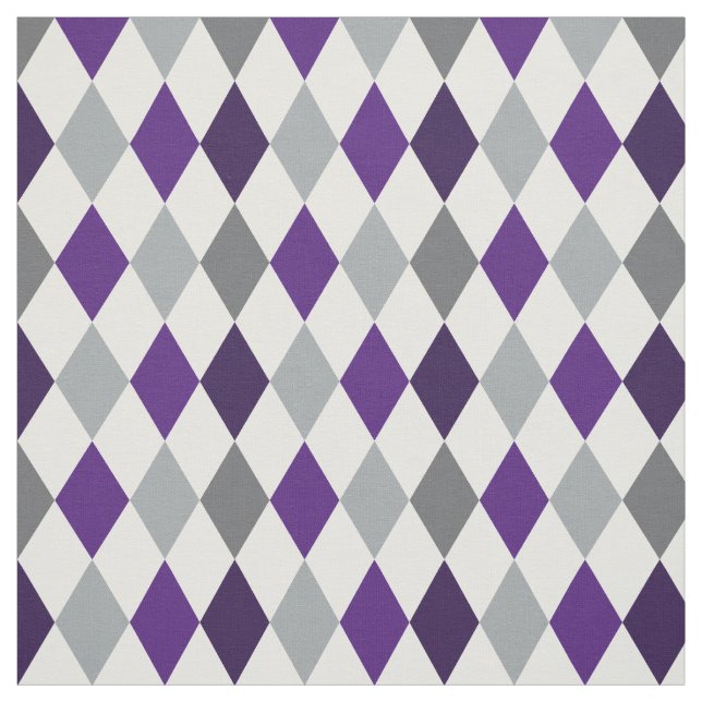 Tecido de Padrão de Argyle e sapo Roxo e Cinza (Modelo)