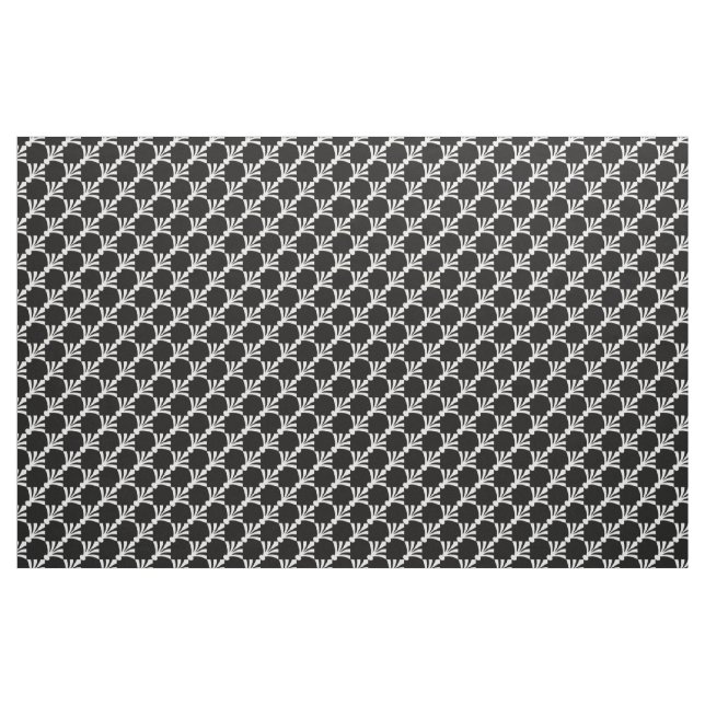 Tecido de Padrão de Arte Moderna Preta e Branca (Fat Quarter)