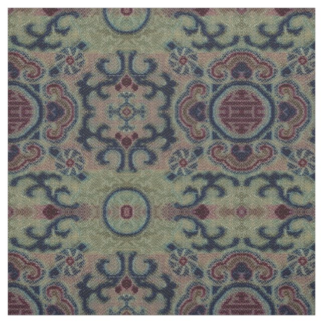 Tecido de Padrão de Flor Dinastia Qing Chinesa (Modelo)