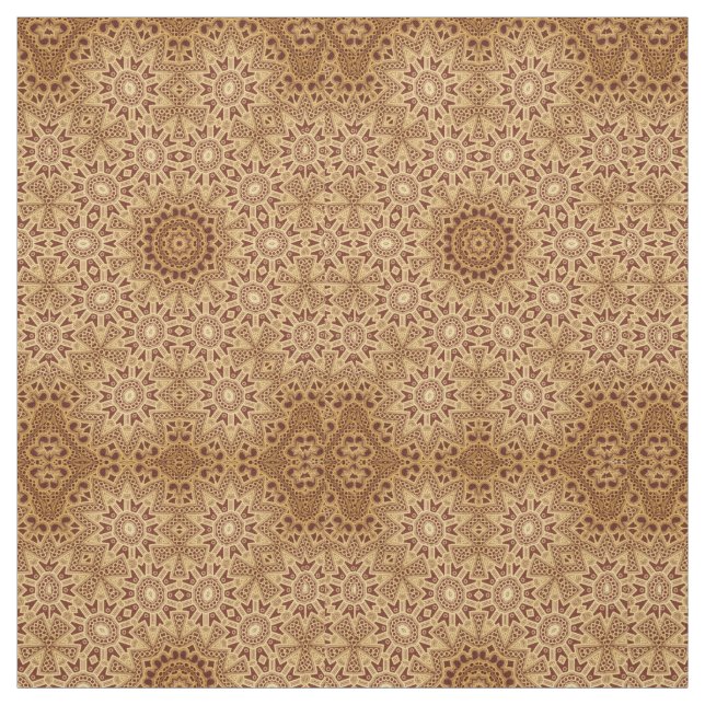 Tecido de Padrão de Flor Impressão do Brown Henna  (Modelo)