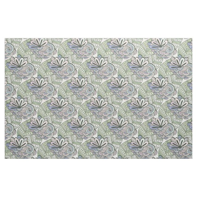 tecido de Padrão de Flores de abstrato (Fat Quarter)