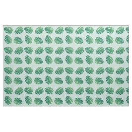 Tecido de padrão de folha verde monstera tropical