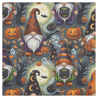 Tecido de Padrão de Gnomo de Halloween