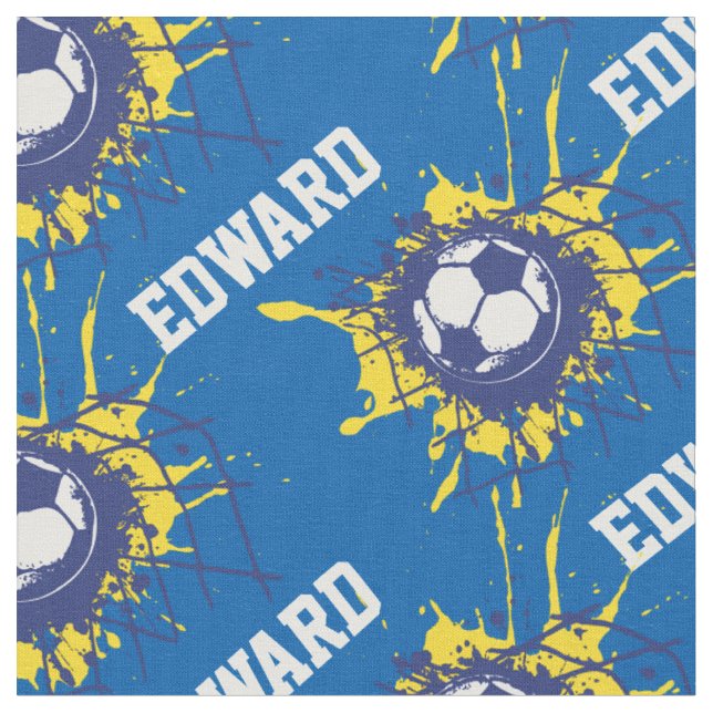 Tecido de padrão de nome personalizado do gol de f (Detalhe)