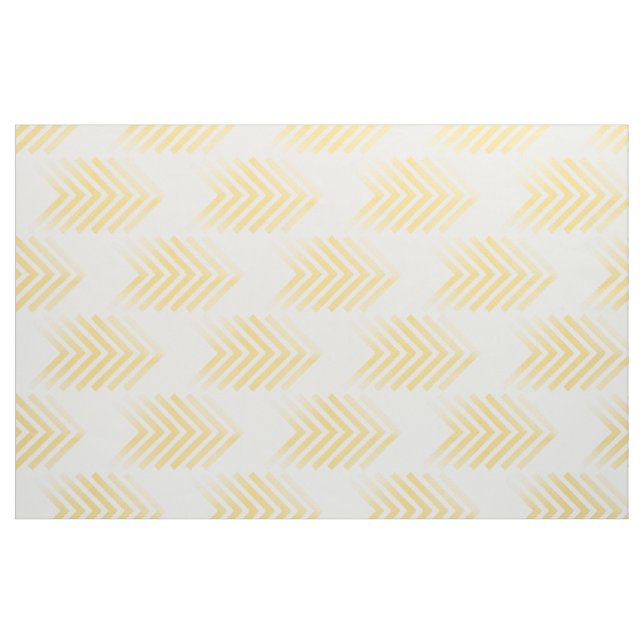 Tecido de Padrão de Seta Tribal Branco Amarelo (Fat Quarter)