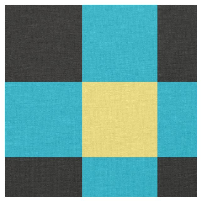 Tecido de padrão de tabuleiro preto, azul e amarel (Detalhe)