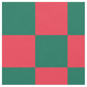 tecido de padrão de tabuleiro vermelho e verde