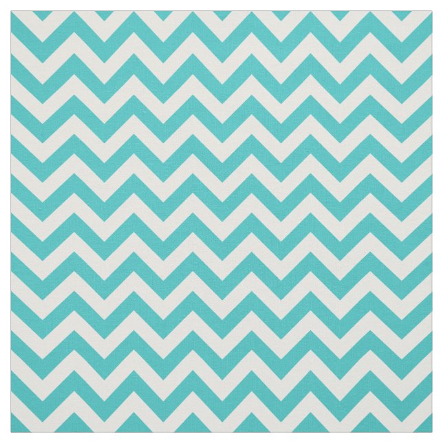 Tecido de Padrão de Tendy Chevron Branca Turquoise (Modelo)