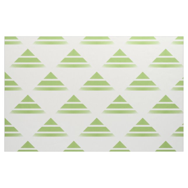 Tecido de Padrão de Triângulo Geográfico Branco Ve (Fat Quarter)