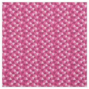 Tecido de Padrão de Triângulos Geométricos Rosa
