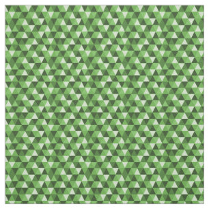Tecido de Padrão de Triângulos Geométricos Verdes