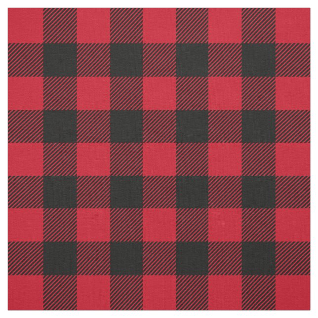 Tecido de Padrão de Xadrez do Lumberjack Negro Ver (Modelo)