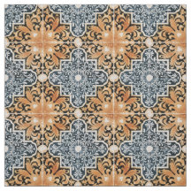 Tecido de Padrão do Azulejo Português