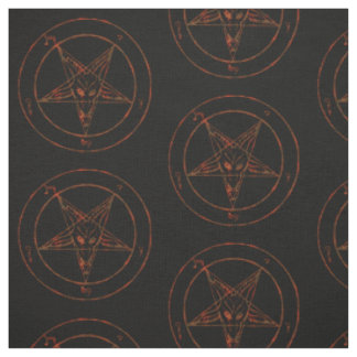 Tecido de Padrão do Gótico Pentagrama do Baphomet 