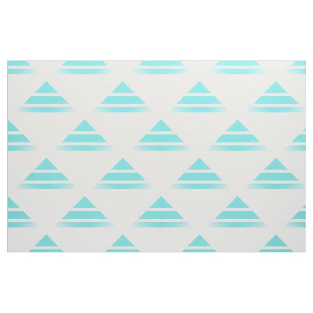 Tecido de Padrão do Triângulo Geográfico Branco Tu (Fat Quarter)
