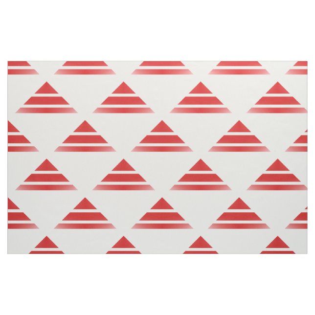 Tecido de padrão do triângulo vermelho branco (Fat Quarter)