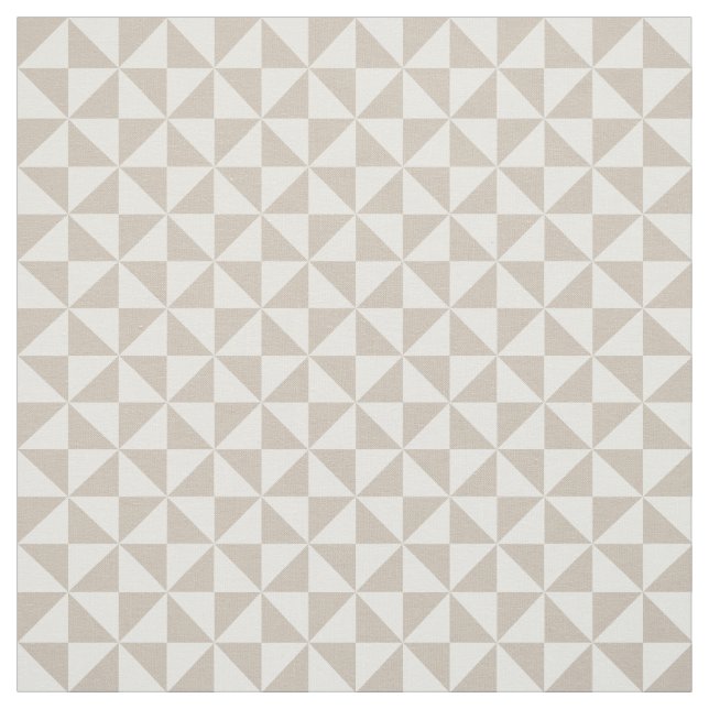 Tecido de Padrão dos Triângulos Modernos Beige Whi (Modelo)