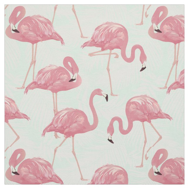 Tecido de Padrão Flamingos Rosa (Modelo)