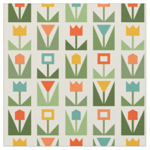 Tecido de Padrão Floral Abstrato Elegante da Prima