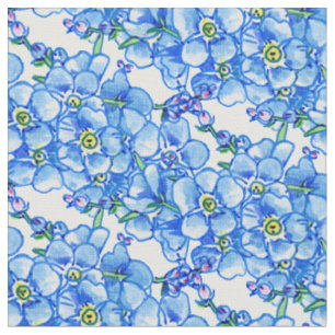 tecido de padrão floral de "me-nots" azul