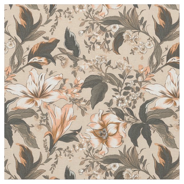 Tecido de Padrão Floral Vintage (Detalhe)