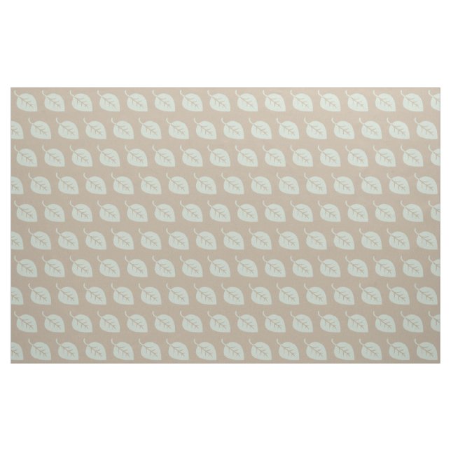 Tecido de Padrão Folha de Folha de Mint Linen (Jarda)