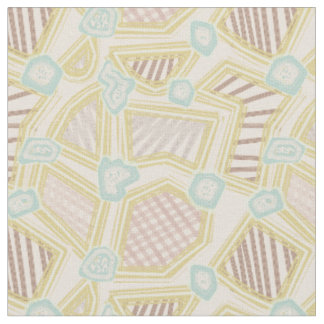 Tecido de Padrão Geométrico Abstrato Pastel Modern