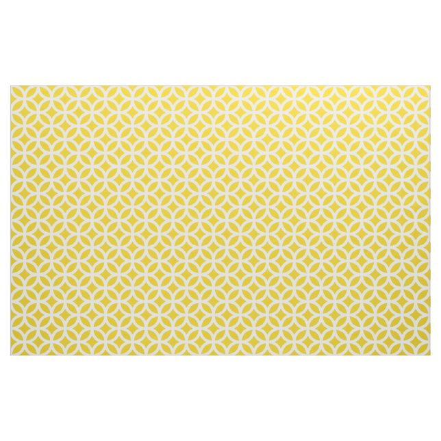 Tecido de padrão geométrico amarelo-limão (Jarda)