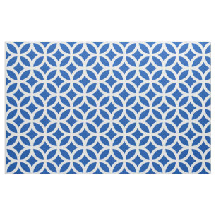 Tecido de Padrão Geométrico Azul Cobalt