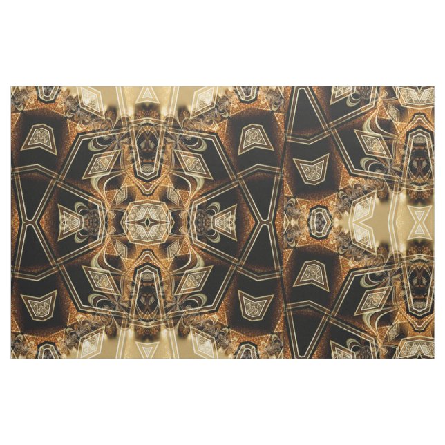 Tecido de Padrão Geométrico Dourado Satin Lace (Fat Quarter)